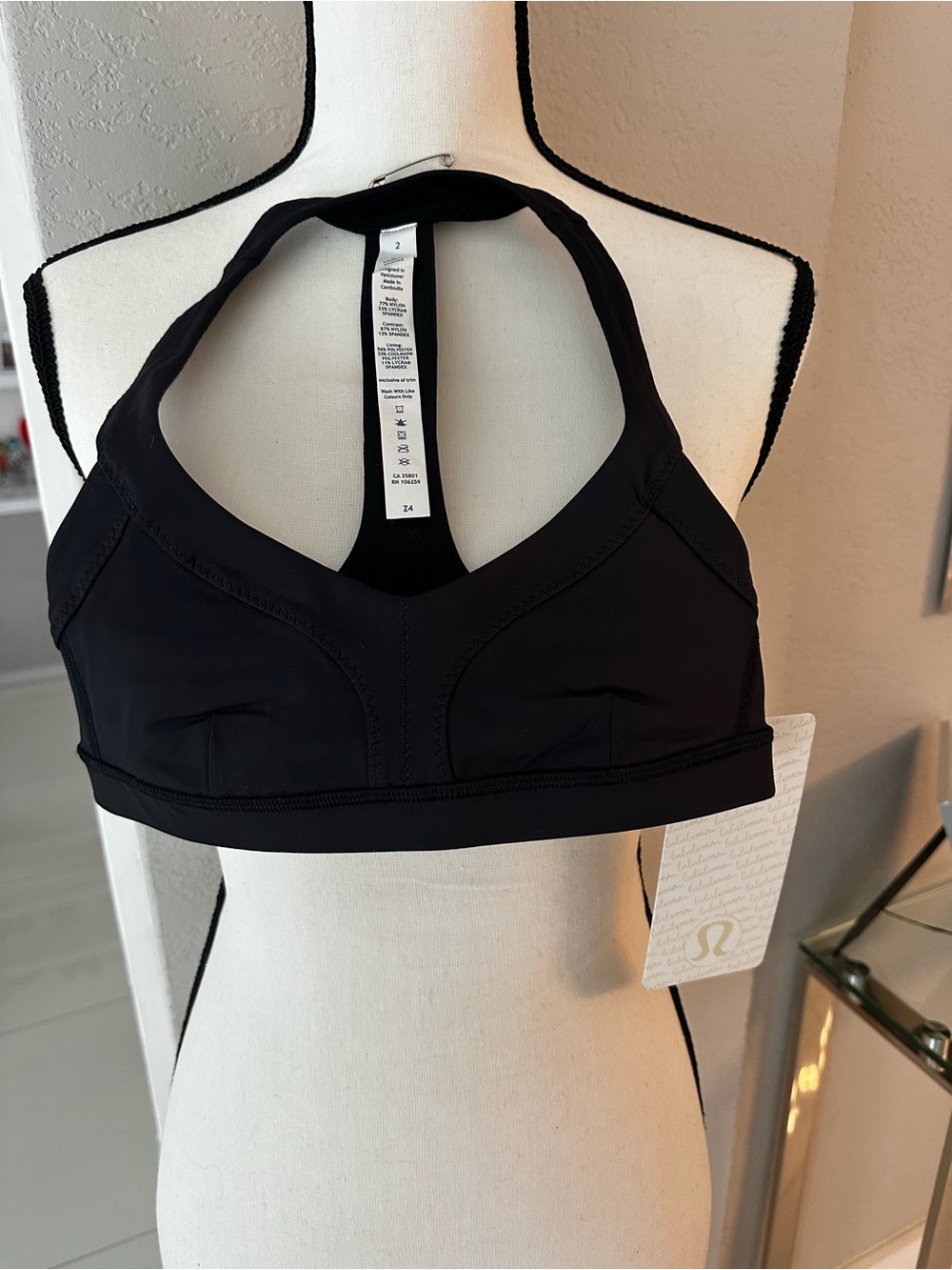 lululemon athletica Black Halter-Style Sports Bra